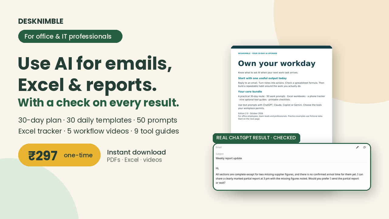 Own Your Workday toolkit: ebook, templates, prompts, Excel tracker and tool guides